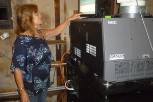 Charmaine with the new NEC 1200 Digital Projector
